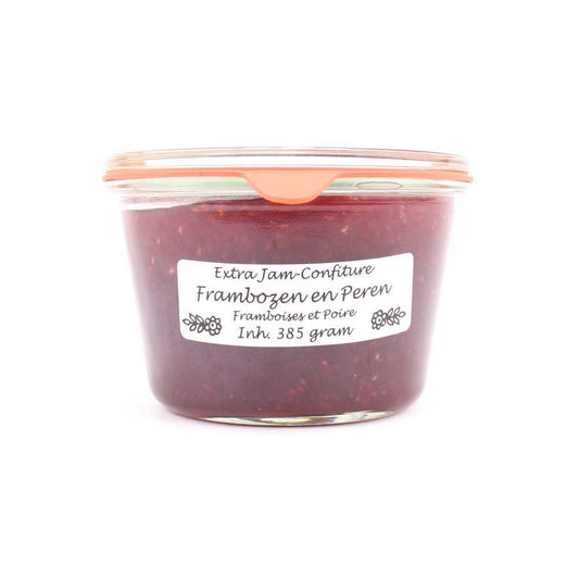 Confiture frambozen en peren 385g