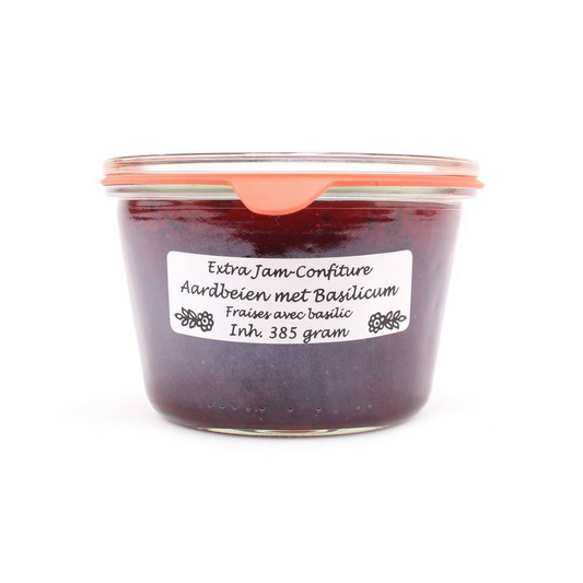 Confiture aardbei met basilicum 385g